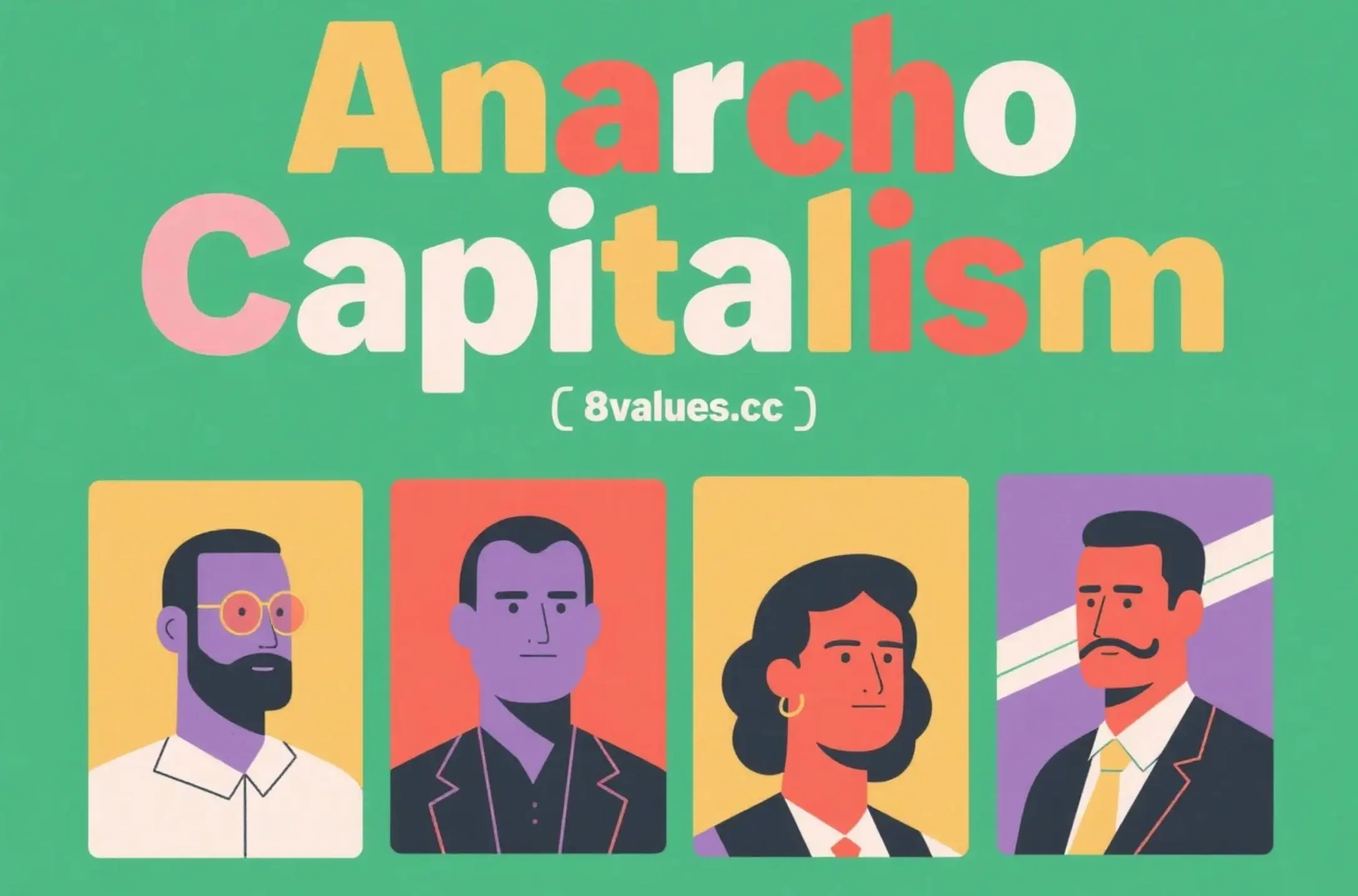 Anarcho-Capitalism | 8values ​​Interpretation of ideological ideology in political tests