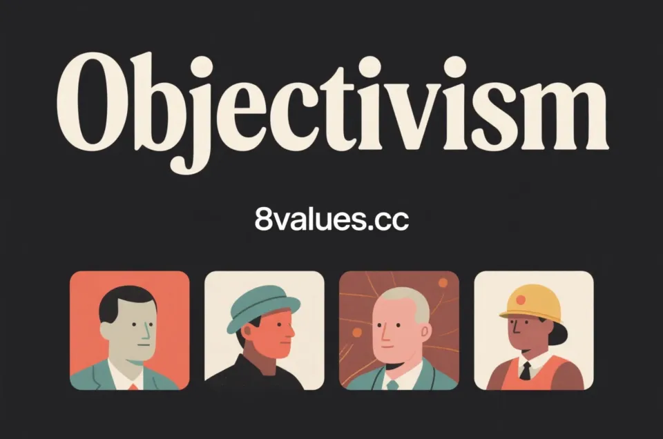 Objetivismo | 8Values ​​Interpretação da ideologia ideológica do teste político